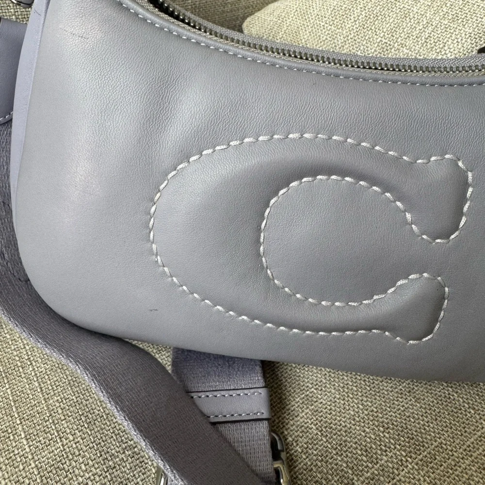 Coach Teri crossbody Bag puffy and quilted lilac leather - Picture 17 of 17